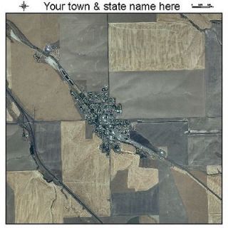 Wasco Oregon AERIAL PHOTOGRAPHY MAP OR poster print sat