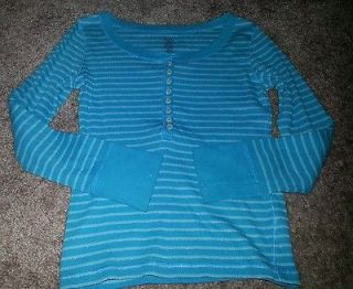 EUC Falls Creek striped henley shirt size 7/8