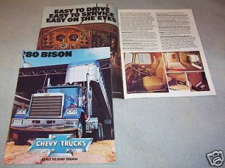 1980 CHEVROLET BISON BIG TRUCK BROCHURE, SALES CATALOG, CHEVY