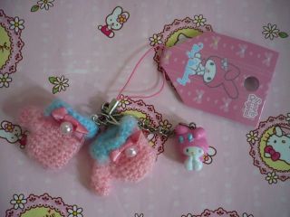 Sanrio My Melody Winter Series Mitt Mobile Cell Phone Strap Charm