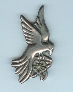 CASA PRIETO Sterling Silver Turquoise Mexico Mexican Bird Brooch