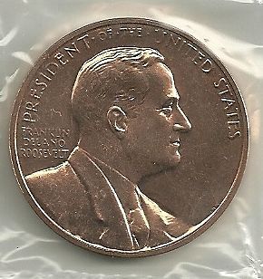 Franklin Roosevelt presidential inaugural medal NEVER OPENED!!!