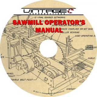1952 Sawmill Operators Manual   Woodworking Machinery Book on CD