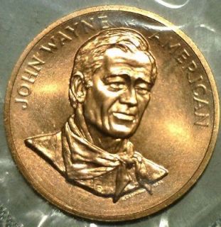 United States MINT John Wayne Commemorative Bronze Medal A True