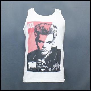 billy idol garage punk rock festival t shirt unisex vest top white