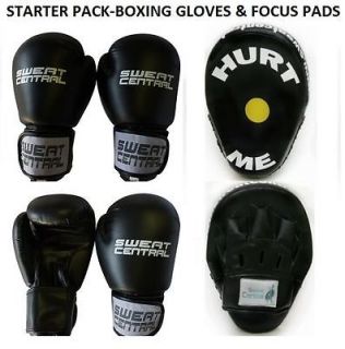 FOCUS PADS & BOXING BAG PUNCHING GLOVES MMA TRAINER SET