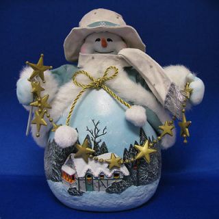 Kinkade MEMORIES OF CHRISTMAS 9 Illuminated Jolly SNOWMAN TREE TOPPER