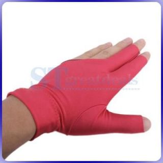 Colors Cue Billiard Pool Shooters Left Hand Three Finger Glove