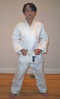 Jiu Jitsu Gi for Kids / Youth BJJ Uniform   WHITE Brazilian JJ * FREE