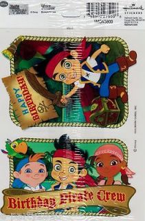 and the NEVER LAND PIRATES MOVEABLE STICKERS Birthday PARTY Supplies