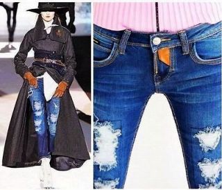 2012 NEW COOL Sexy Lace Lined Slim Fit Destroyed Ripped Skinny