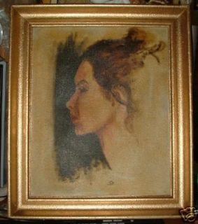 Oil on Canvas Portrait of Juliene by Sheppard 1936 L@@K