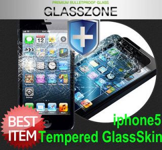 New BULLETPROOF GLASS Screen Protector Color Skin Flim Apple iphone5