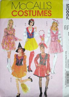 McCalls Womens PLUS Bo Peep Alice Go Go Dancer Dress Costume Pattern