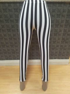black and white striped leggings