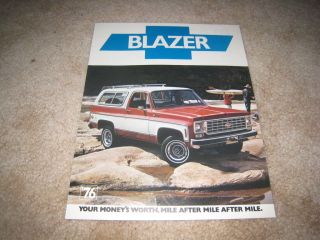 1976 Chevrolet Blazer C10 K10 sales brochure dealer catalog literature