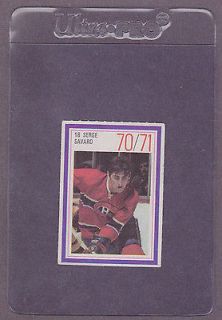 1970 71 Esso Hockey NHL Power Players Stamp Serge Savard Montreal