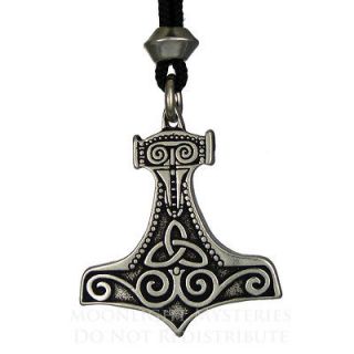 Hammer of Thor Mjolnir Pewter Pendant Jewelry  Asatru Norse Viking