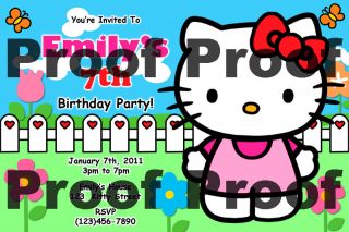 Hello Kitty   Birthday Invitations