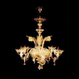 Murano venetian glass chandelier 3 lights Giove, factory prices from