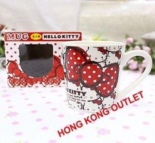 Hello Kitty Small Ceramic Cup Mug Glass Original Japan Sanrio A101c