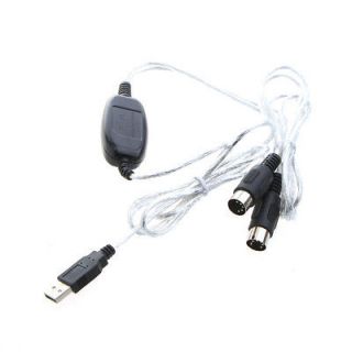 MIDI USB Interface Cable Converter PC to Music Keyboard Adapter Cord