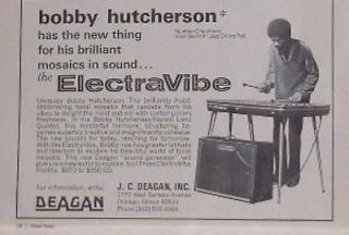 1971 Bobby Hutcherson plays Deagan Electravibe print Ad