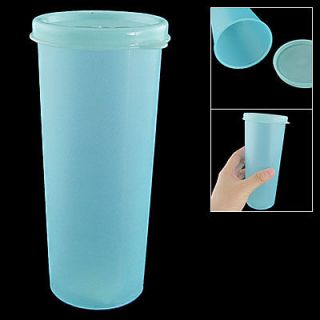 Portable Plastic Drinking Water Juice Bottle Baby Blue 450ml