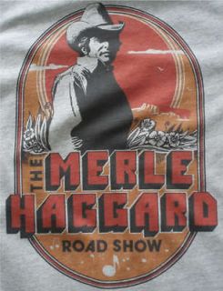 Merle Haggard t shirt tour vintage style short/long Tall mens & womens