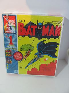 Vintage Batman and Robin Bob Kane Paint by number unused sealed Hasbro