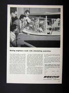 Boeing Engineers Planning Conducting Structural Test 1955 print Ad