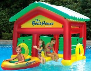 Kids Childs Inflatable Raft Boat House Pool Habitat