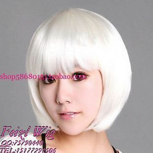 white bob wig in Clothing, 
