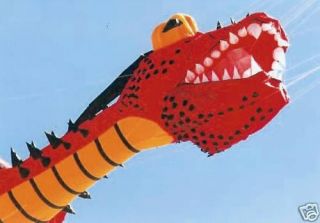 Premier Giant 34 Foot Red Dragon   Soft Inflatable Line Laundry Kite.