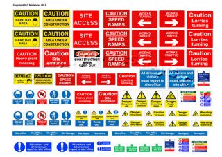 50 SCALE DIORAMA CONSTRUCTION SITE DECALS WARNING STICKERS FOR JCB