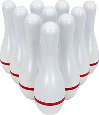 Shuffleboard Bowling Pins   Set of 10