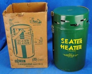 Old 1950s Seater Heater & Camp Stove Excel Inc Hunting Fishing