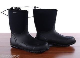 NWT Bogs Mens Classic Mid Waterproof Boots Size 12 (D, M) MED Black
