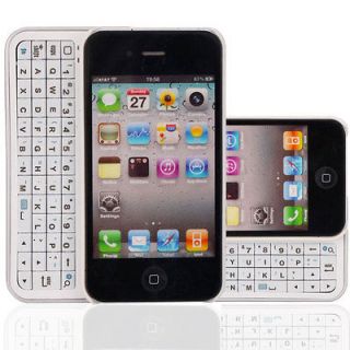 Wireless Bluetooth Slide Keyboard Case Spray Silvery for iPhone 4/4S