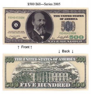 500 Five Hundred Casino Dollars Bill Notes Lot of 25