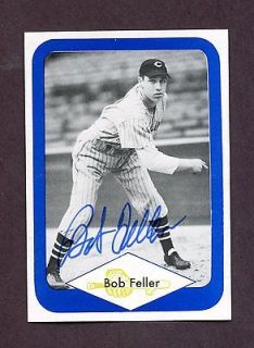 1975 Great Plain Greats #1 Bob Feller Indians HOF Signed Trading Card
