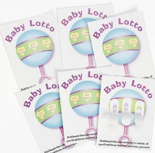 Baby Shower Game 24 BABY LOTTO PICKLE CARDS   NEW