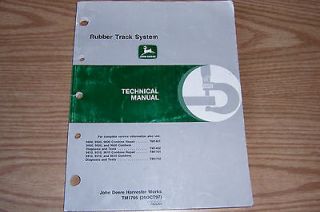 John Deere 9500 9600 9510 9610 combine rubber track system technical