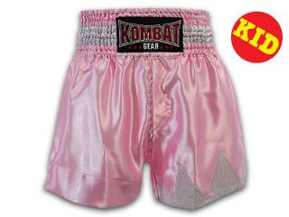 KOMBAT Gear Muay Thai Boxing Pink Shorts for kids  KBT BBS008