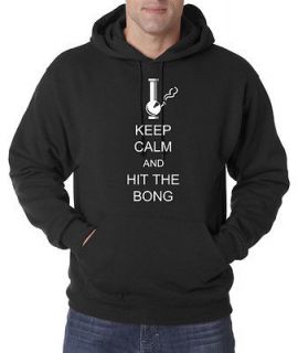 Keep Calm And Hit The Bong Funny Carry On 50/50 Pullover Hoodie