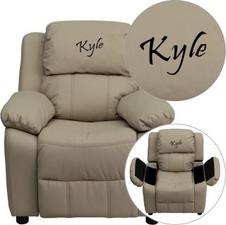 Flash Furniture Personalized Deluxe Heavily Padded Vinyl Kids Recliner