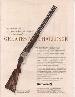 1961 Browning Superposed Shotgun GREATEST CHALLENGE Ad