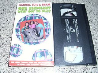 Sharon Lois & Bram One Elephant Went Out To Play VHS OOP