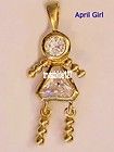 Babies Baby Girl 24K Gold Plated Brat Clear Cubic Zirconia Gift