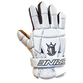 Brine King III Take Down 10 Youth Lacrosse Gloves   White   10